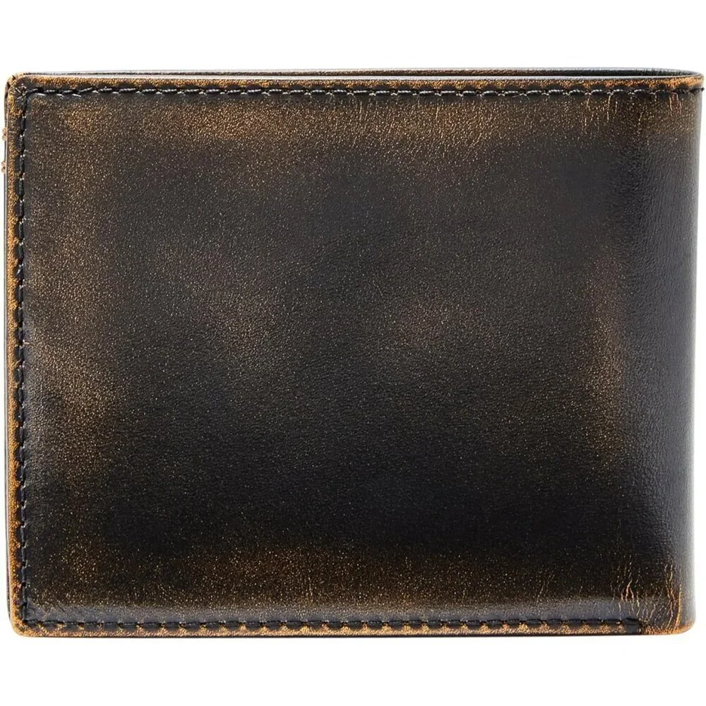 🆕Men Brown Wade Leather Bifold with Flip ID Wallet (Model: ML3882001)